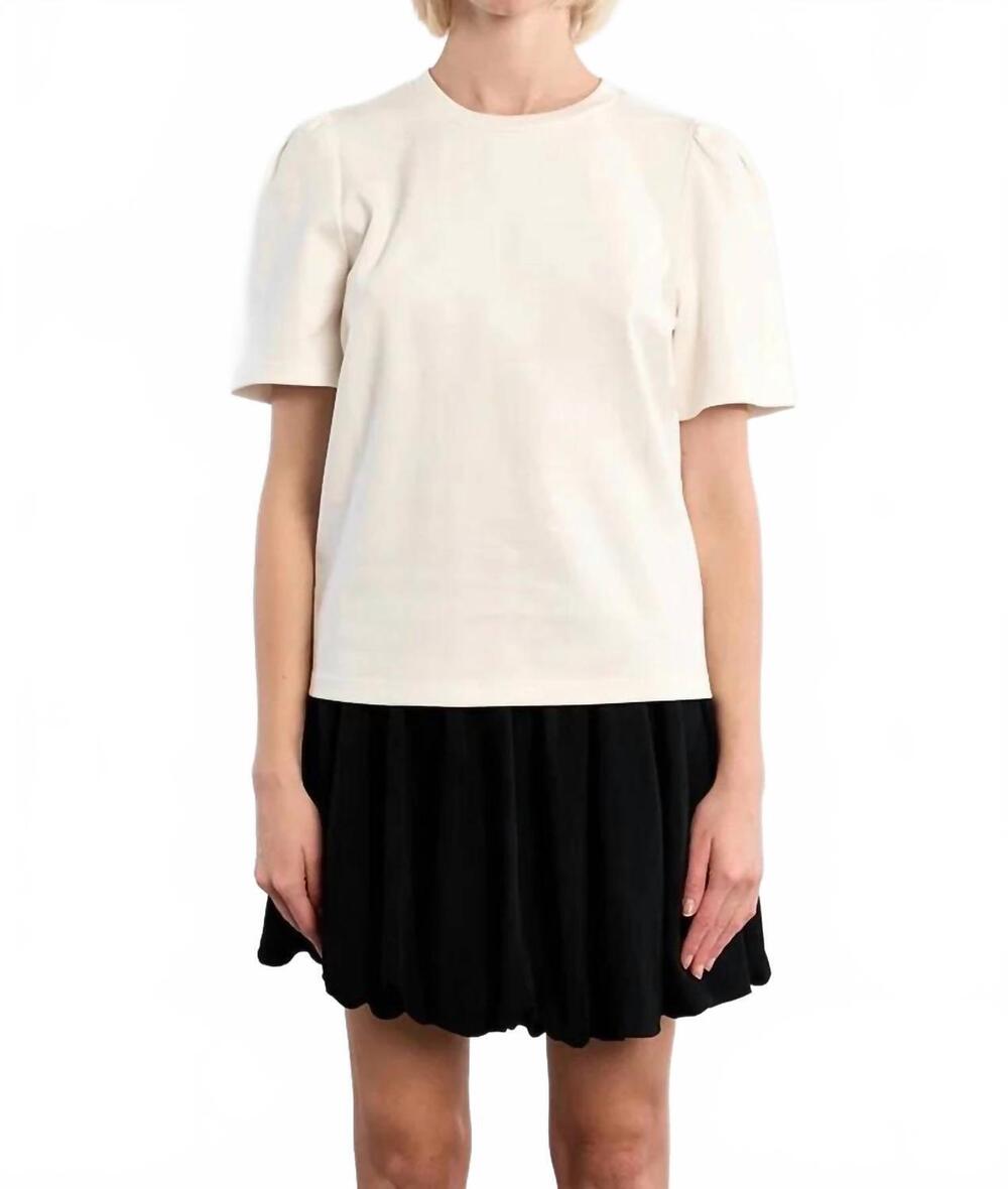 NEW MOLLY BRACKEN crew neck heart t-shirt in white
